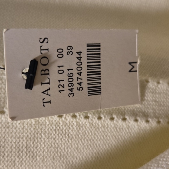 Talbot's Women's Yellow and White Striped Sweater - Picture 4 of 8